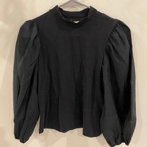 Levis Mesh Puff Sleeve Blouse Black